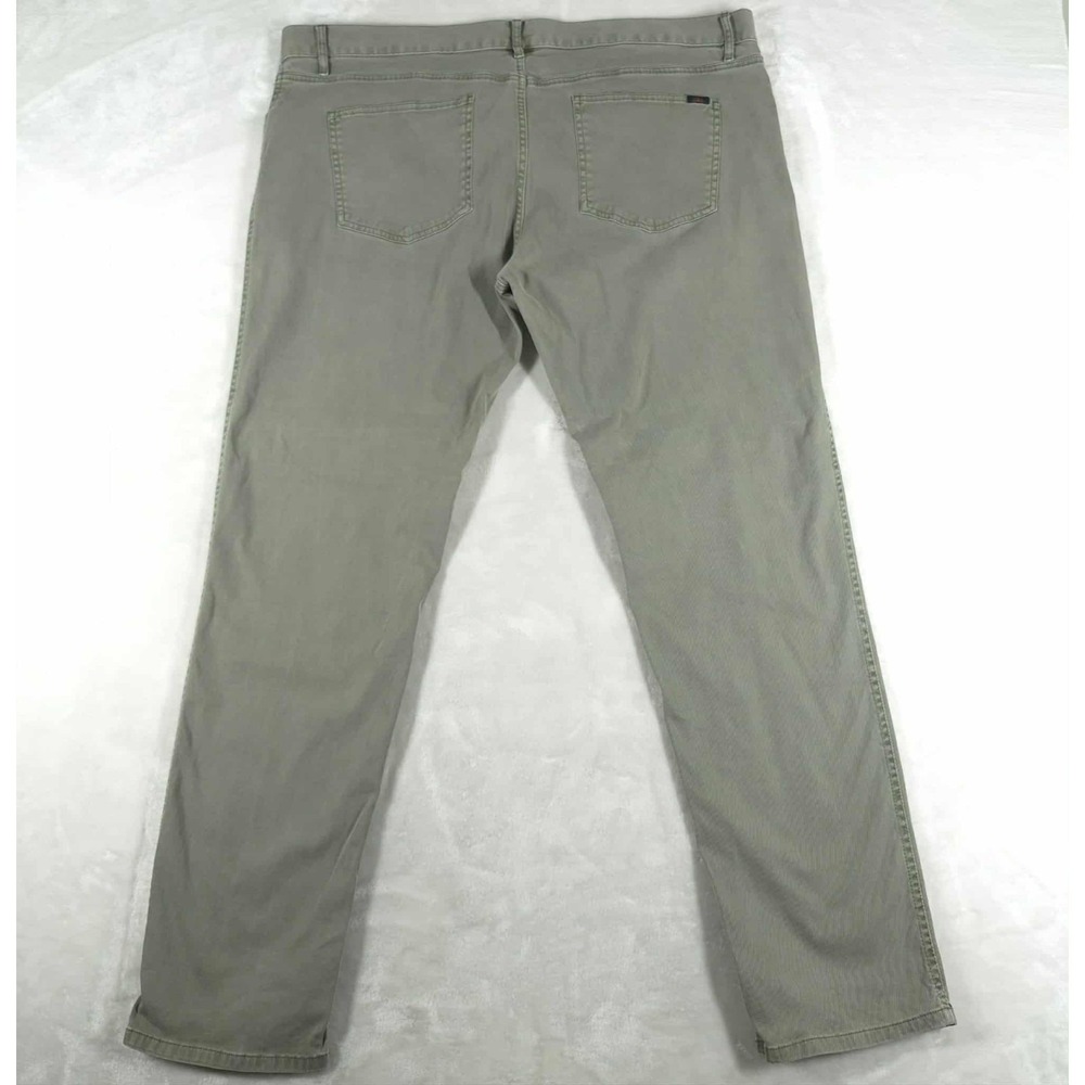 Faherty Comfort Twill Pants Men's 42x31 Light Green 5 Pocket Organic Cotton - Picture 6 of 12